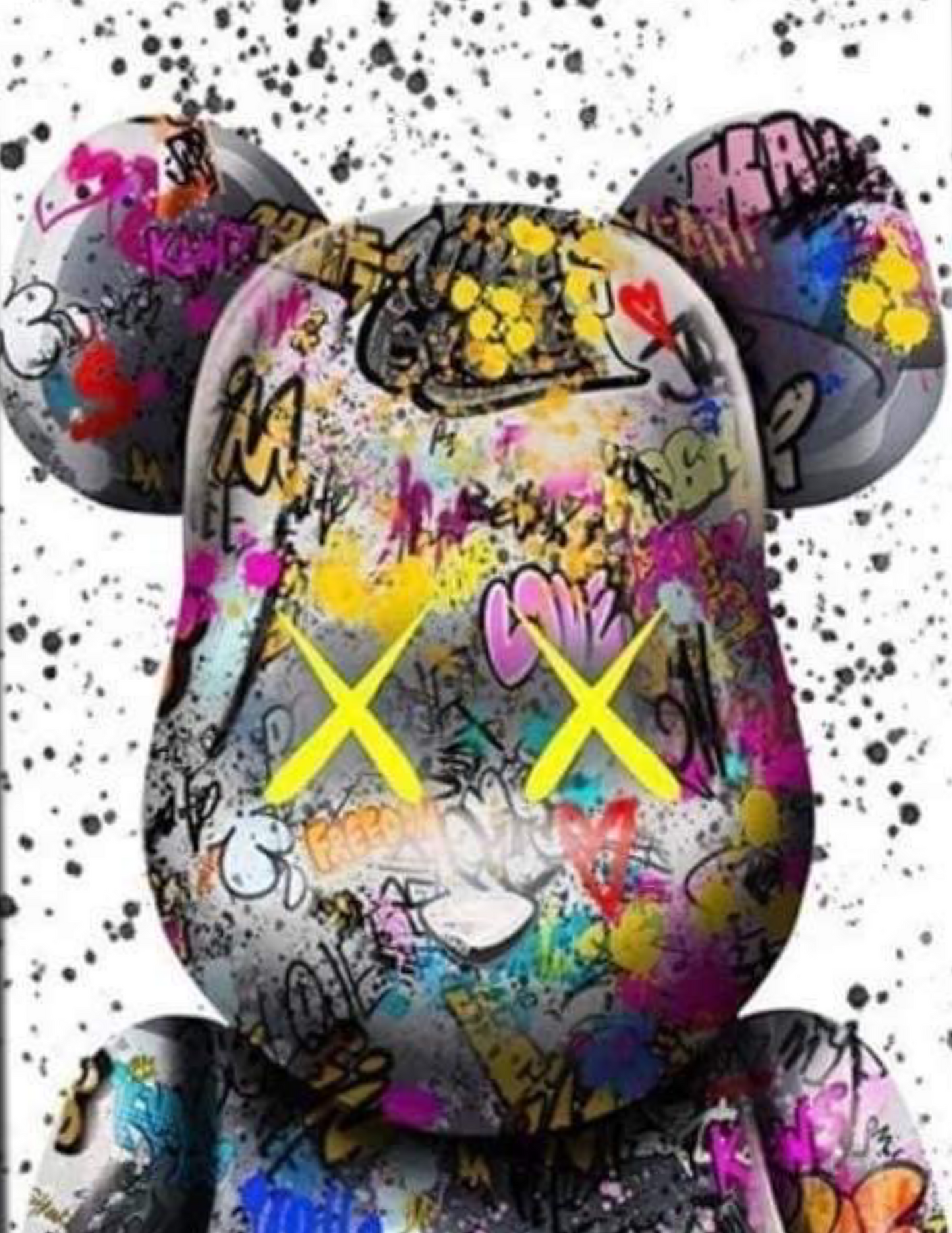 Graffiti teddy print