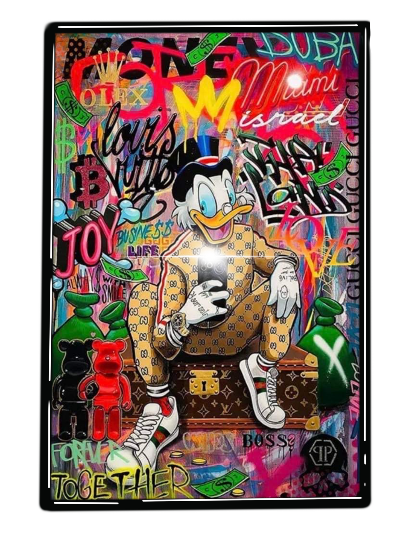 Scrooge graffiti print