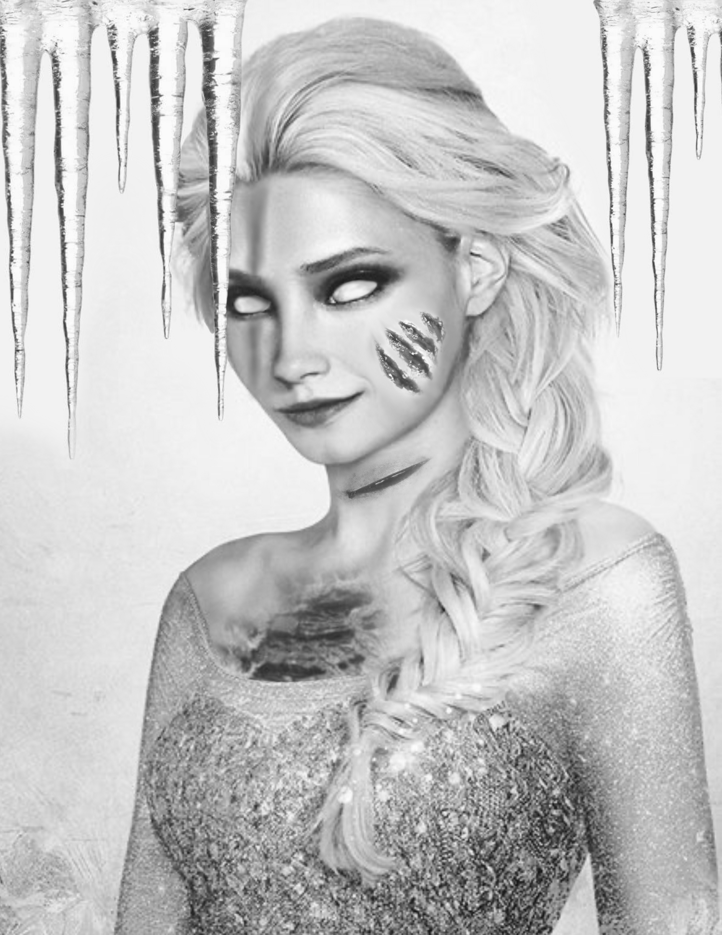 Elsa zombie print