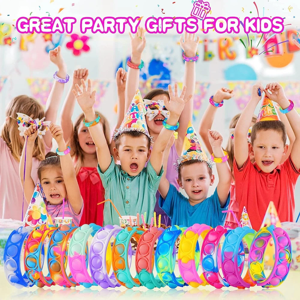 12PCS Fidget pop it toy bracelets